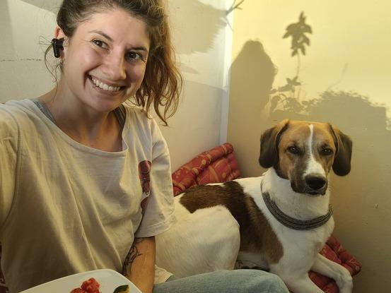 Unser WG Hund Miles und ich