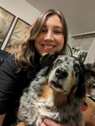 Cleo und ich an Weihnachten 