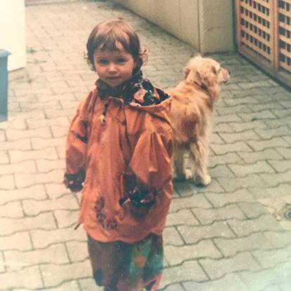1999 mit unserem Hund Pucki