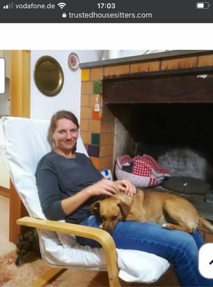 Mit dem Hund von Freunden, ebenfalls in Italien